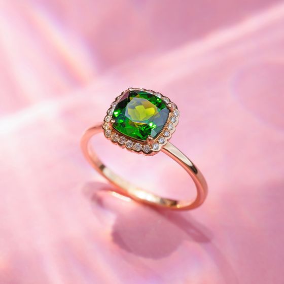 Photographie d’objet : bague émeraude