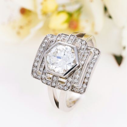 Photographie d’objet : bague en diamants
