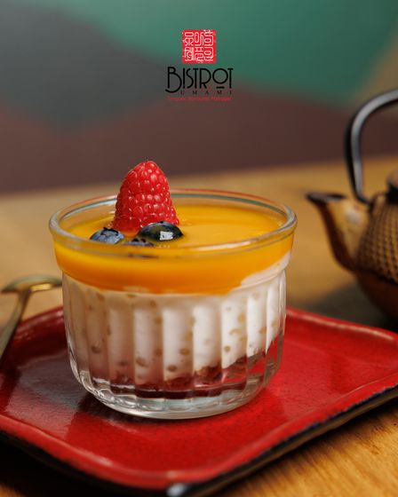 Photo culinaire dessert Perle et Passion restaurant Umami